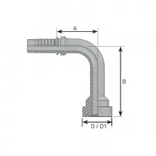 SUPERCAT FLANGE-90° 1 - H. 3/4