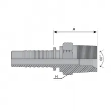 NPTF MALE 1" - H. 1"