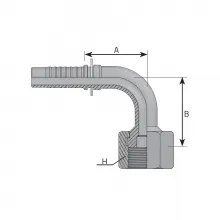 ORFS FEM. SWIVEL - 90° ELBOW 1 - H. 5/8