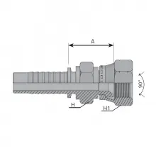[FDJ1010] JIC 37° FEM. 7/8 - H. 5/8